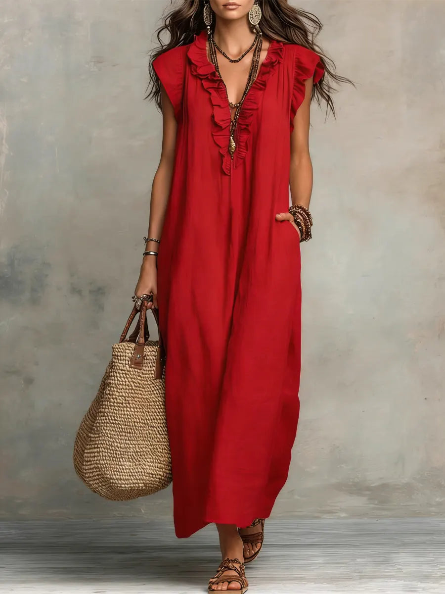 CALA Vestido fluido con flecos