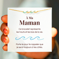 Bracelet Vagues - À ma maman - Je serai toujours à tes côtés